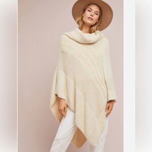 ANTHROPOLOGIE Do Everything In Love Turtleneck Poncho
